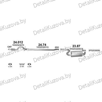 Купить глушитель SEAT TOLEDO (III), 05-12