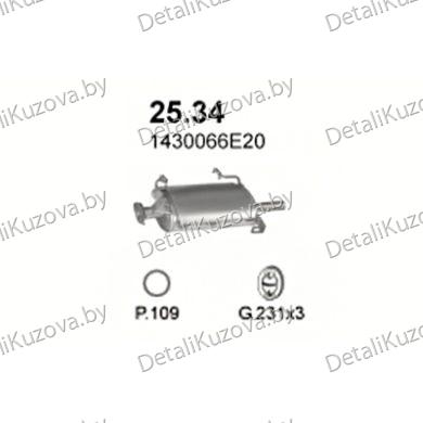 Купить глушитель Suzuki Swift 1.3 8V 89-00 