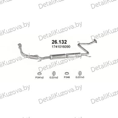 Купить глушитель Toyota Corolla 1.6 83-85