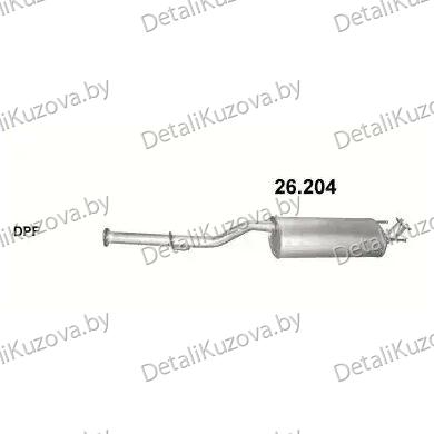 ГЛУШИТЕЛЬ TOYOTA HILUX (AN10), 05 - 12