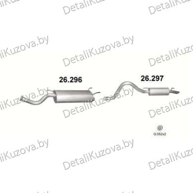 Купить глушитель TOYOTA LAND CRUISER (J100), 98 - 07