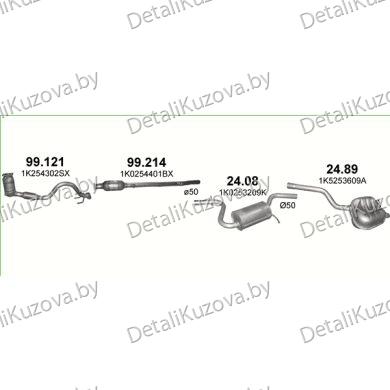 ГЛУШИТЕЛЬ VOLKSWAGEN JETTA III  1.6 FSi