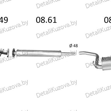 Купить глушитель VOLVO C30 (I), 06 -