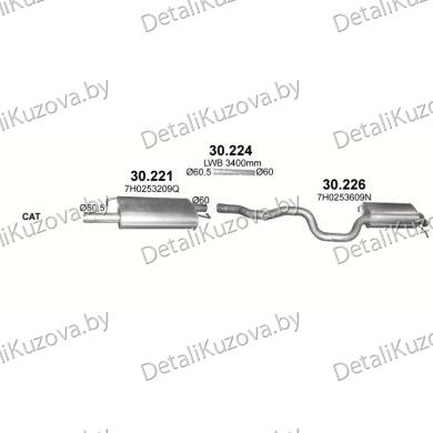 ГЛУШИТЕЛЬ VOLKSWAGEN TRANSPORTER T5