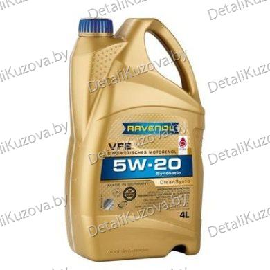 МАСЛО МОТОРНОЕ RAVENOL VFE SAE 5W-20 4л ACEA A5/B5 ILSAC GF-6A