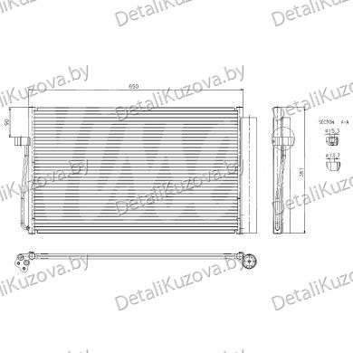 Купить радиатор кондиционера BMW-7 (E65), 11.01 - 08