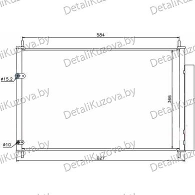 Купить радиатор кондиционера TOYOTA AURIS H/B, 07 - 12