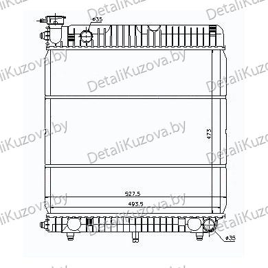 Купить радиатор MERCEDES BENZ BUS (207-410), 04.77 - 10.95