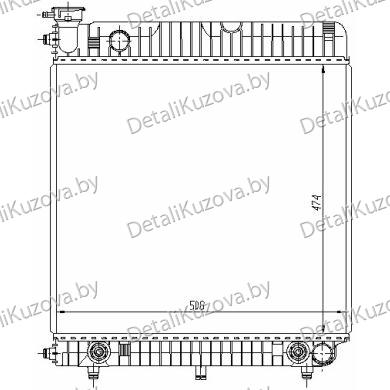 Купить радиатор MERCEDES BENZ BUS (207-410), 04.77 - 10.95