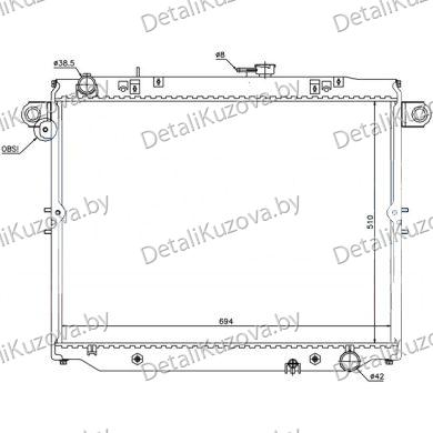Купить радиатор TOYOTA LAND CRUISER / PRADO FJ100, 01.98 - 10.07