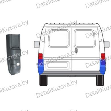 УГЛЫ ЗАДНЕГО БАМПЕРА FORD TRANSIT 91 - 94