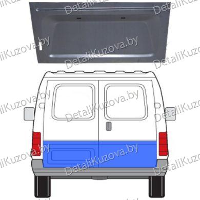 ЖЕЛЕЗО ЗАДНИХ ДВЕРЕЙ FORD TRANSIT, 94 - 00