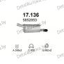 глушитель на Opel Corsa B 1.4, 1.6-1.4i 16V, 1.4i 16V Aut, 1.6 GSi 16V, 1.6i GSi 16V Aut, 93-00, фото