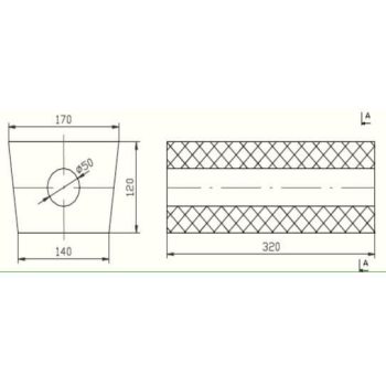 пламегаситель универсальный на стронгер 170x120x320
