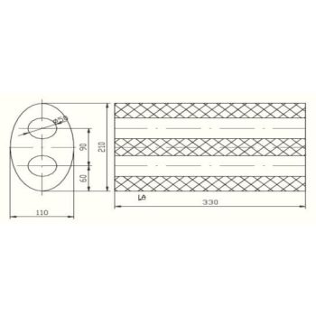 пламегаситель универсальный на стронгер 210x110x330