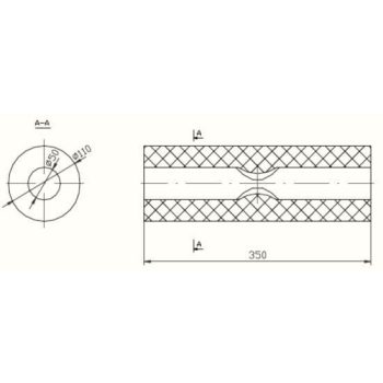 пламегаситель универсальный на стронгер 110x350