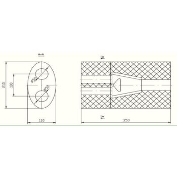 пламегаситель универсальный на стронгер 210x110x350