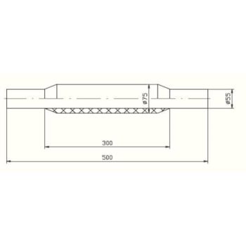пламегаситель универсальный на стронгер 75x500