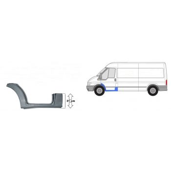 арка крыла+порог на FORD TRANSIT, 00 - 06