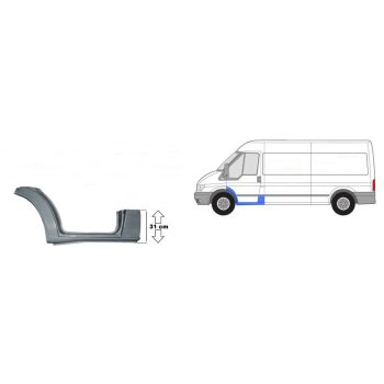 арка крыла+порог на FORD TRANSIT (VII), 06 - 13
