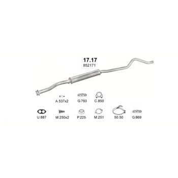 глушитель на Opel Kadett D 1.6 D Aut-81-84