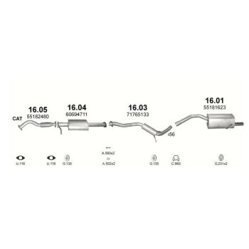 глушитель на ALFA ROMEO 156 (932), 03 - 07