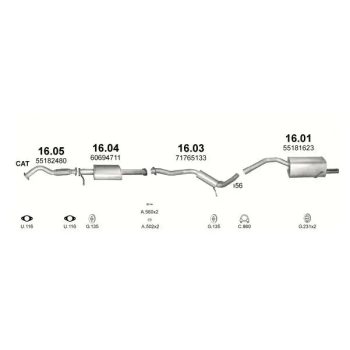 глушитель на ALFA ROMEO 156 (932), 03 - 07