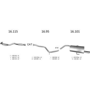 глушитель на ALFA ROMEO 156 (932), 97 - 02