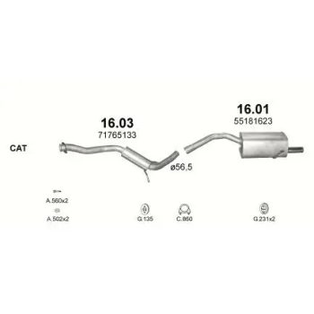 глушитель на ALFA ROMEO 156 (932), 97 - 02