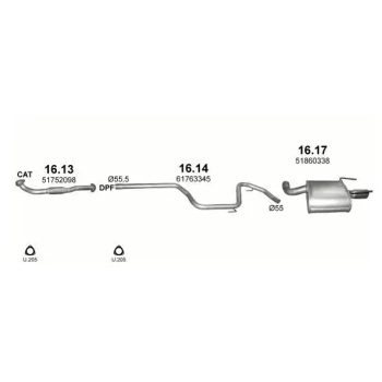 ГЛУШИТЕЛЬ ALFA ROMEO 159, 05 - 11