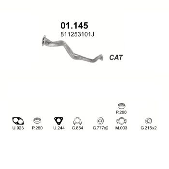 глушитель на Audi 80, Coupe 1.6, 1.8-1.6 YZ MAN, 1.8, 1.8 PV MAN, GLE, GTE