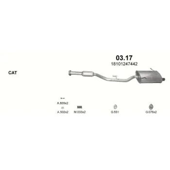 глушитель на BMW 3 (E36), 90 - 00