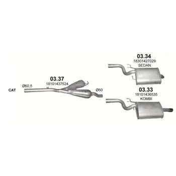 глушитель на BMW 5 (E39), 95 - 00