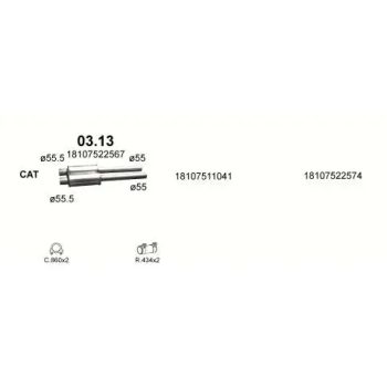 глушитель на BMW 7 (E65/E66), 01 - 08