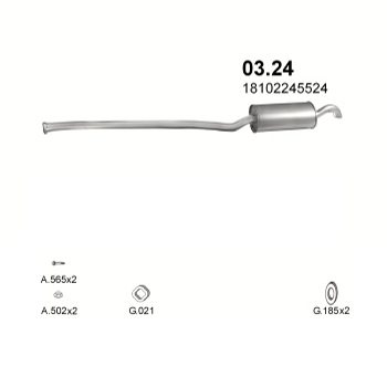 ГЛУШИТЕЛЬ BMW 3 E36 1.7 TD-E36 318 TDS 95-98