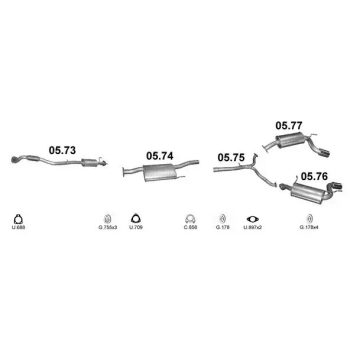 глушитель на CHEVROLET CAPTIVA (I), 06 - 15