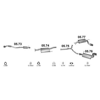 глушитель на CHEVROLET CAPTIVA (I), 06 - 15