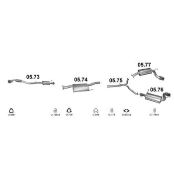 глушитель на CHEVROLET CAPTIVA (I), 06 - 15