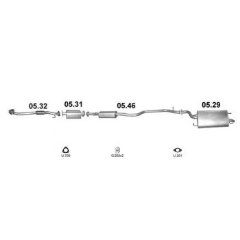 глушитель на CHEVROLET EVANDA, 00 - 06