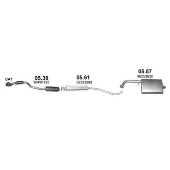 глушитель на CHEVROLET LACETTI (I) 1.4, 1.6