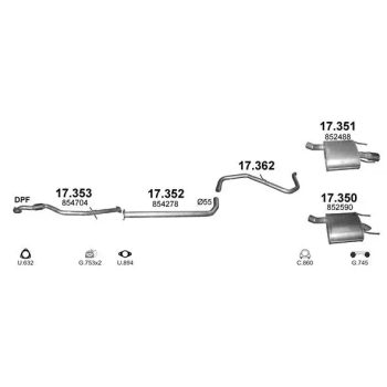 глушитель на CHEVROLET MALIBU (VIII), 11-14