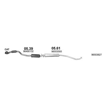 ГЛУШИТЕЛЬ CHEVROLET NUBIRA 1.4, 1.6, 1.8
