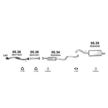 глушитель на CHEVROLET TACUMA, 00 - 05