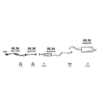глушитель на CHEVROLET TACUMA, 00 - 05