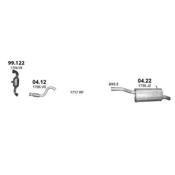 глушитель на CITROEN BERLINGO (II), 12 - 15