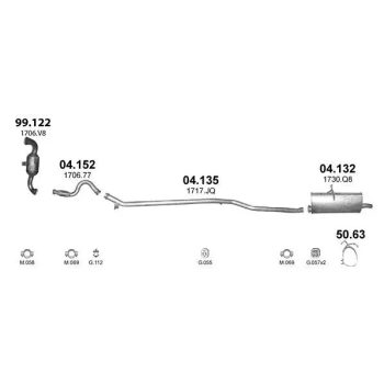 глушитель на CITROEN BERLINGO (I), 02 - 07