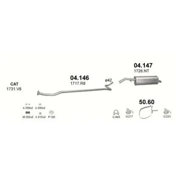 ГЛУШИТЕЛЬ CITROEN C2 (I), 03 - 09