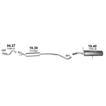 ГЛУШИТЕЛЬ CITROEN C4 1.6, C4 1.2 