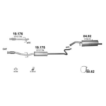 ГЛУШИТЕЛЬ CITROEN DS3 (I), 10 - 15