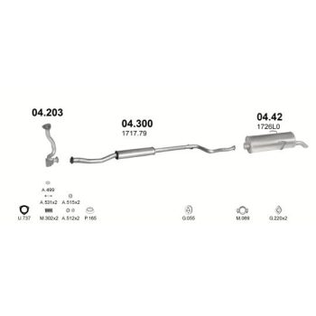 ГЛУШИТЕЛЬ CITROEN SAXO (I)